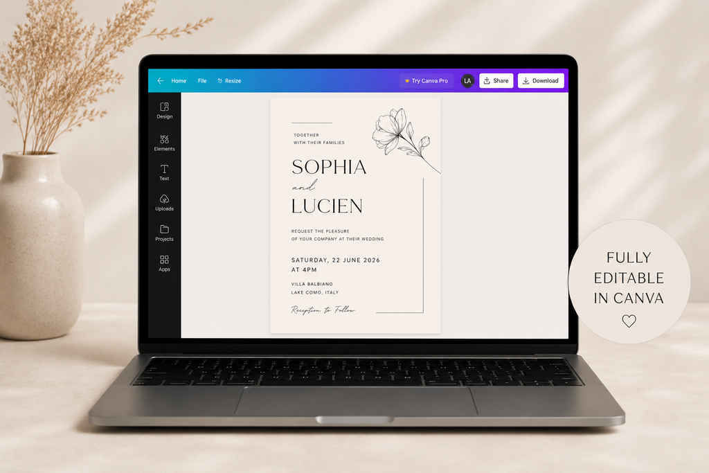 Editable Wedding Invitation Template