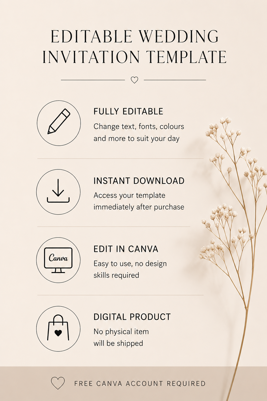 Editable Wedding Invitation Template