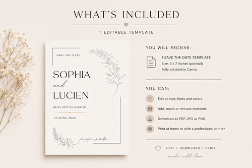 Editable Save the Date Template