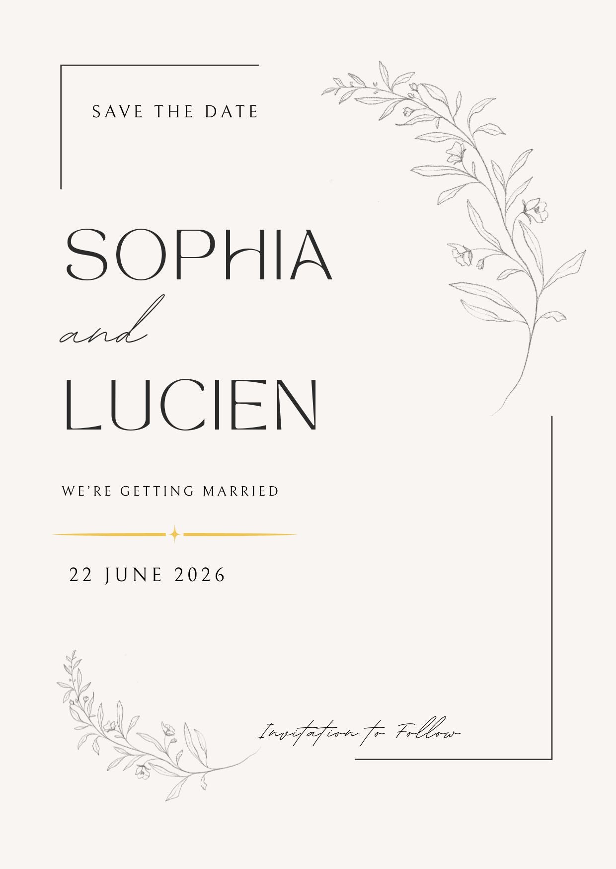 Editable Save the Date Template